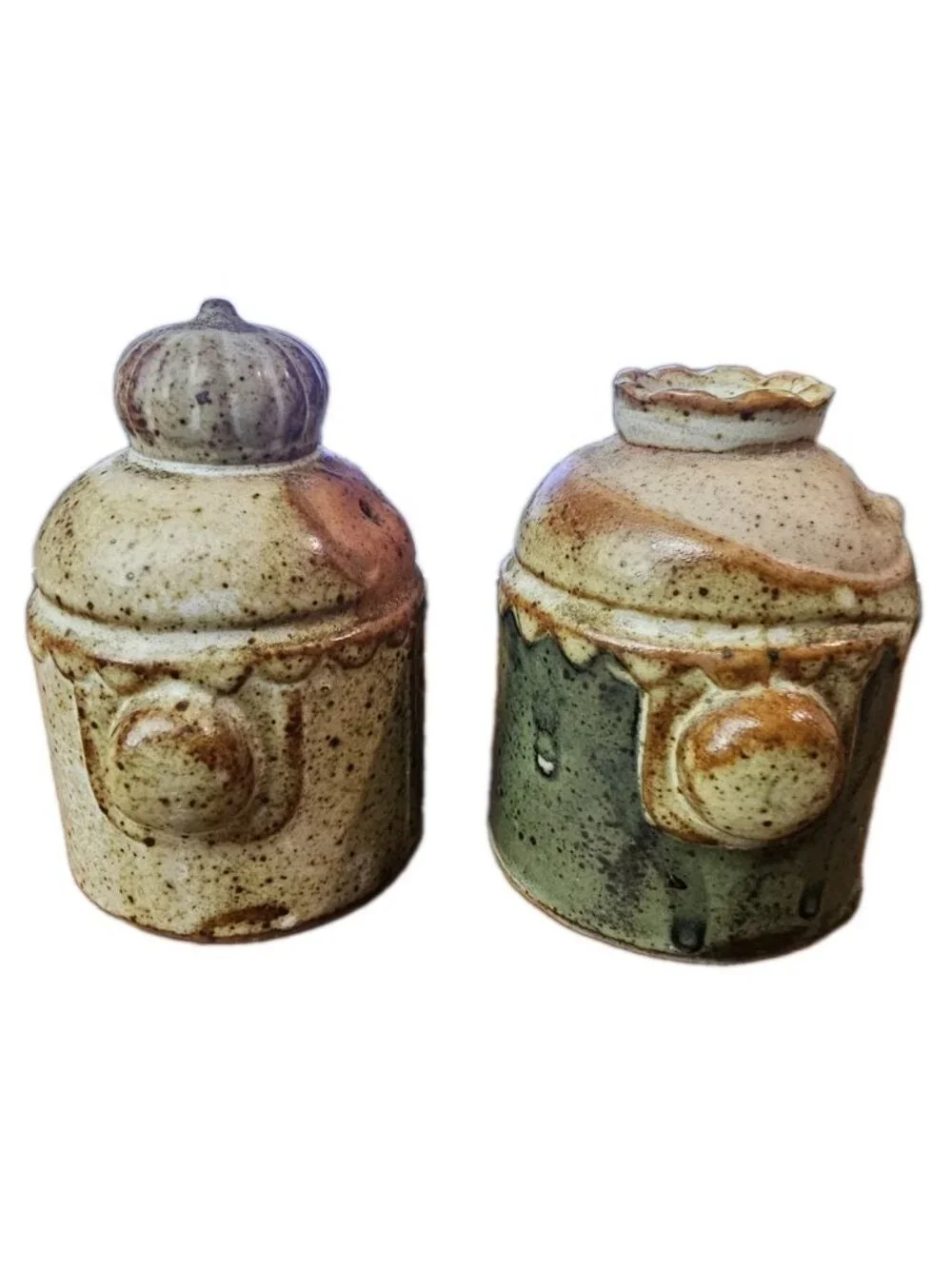 Vintage Knobler King & Queen Salt And Pepper Shakers Stoneware, Made In Japan